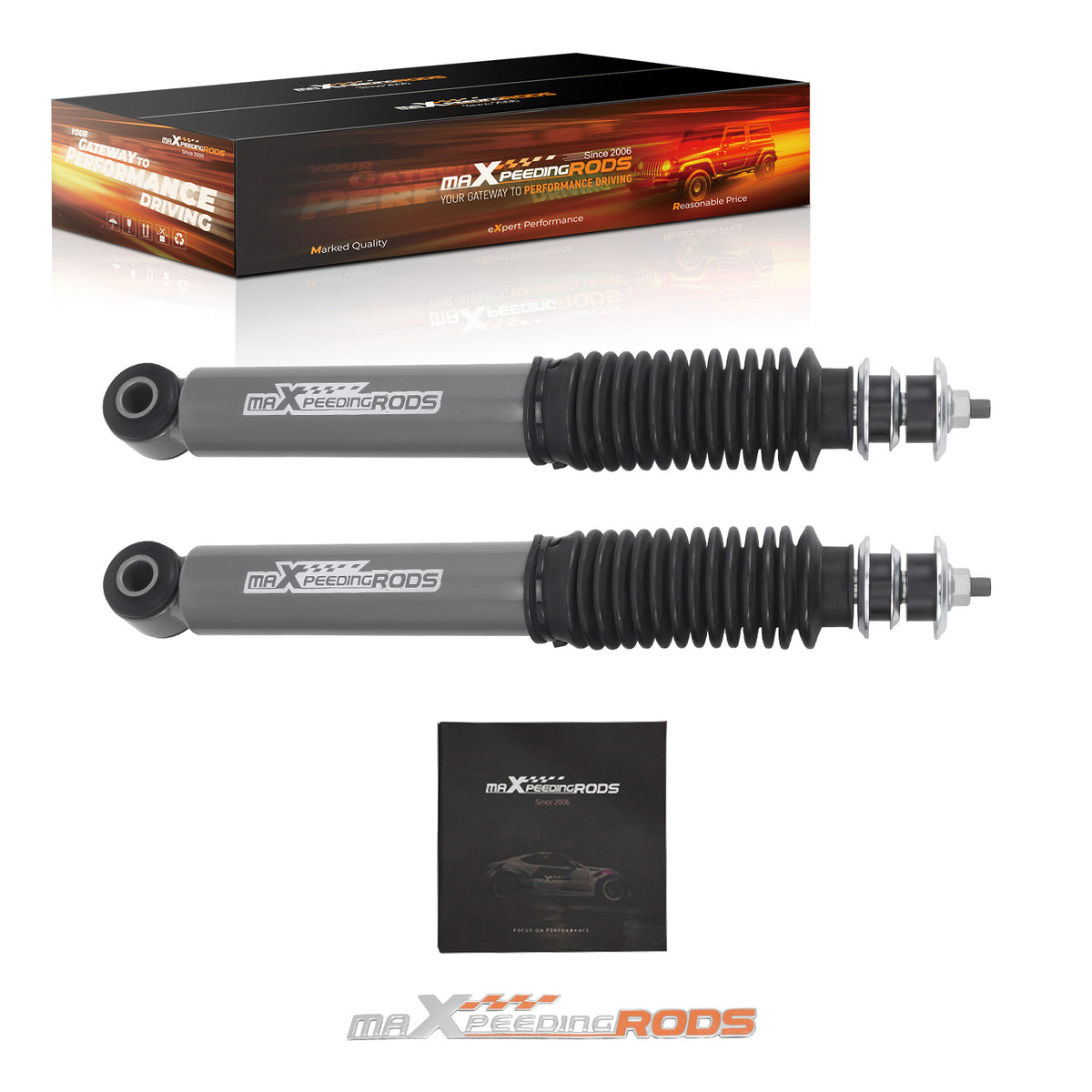 Front Lowering Shocks For 3" Drop compatible For Ford F150 & F100 2WD 80-96 w/Dust cover