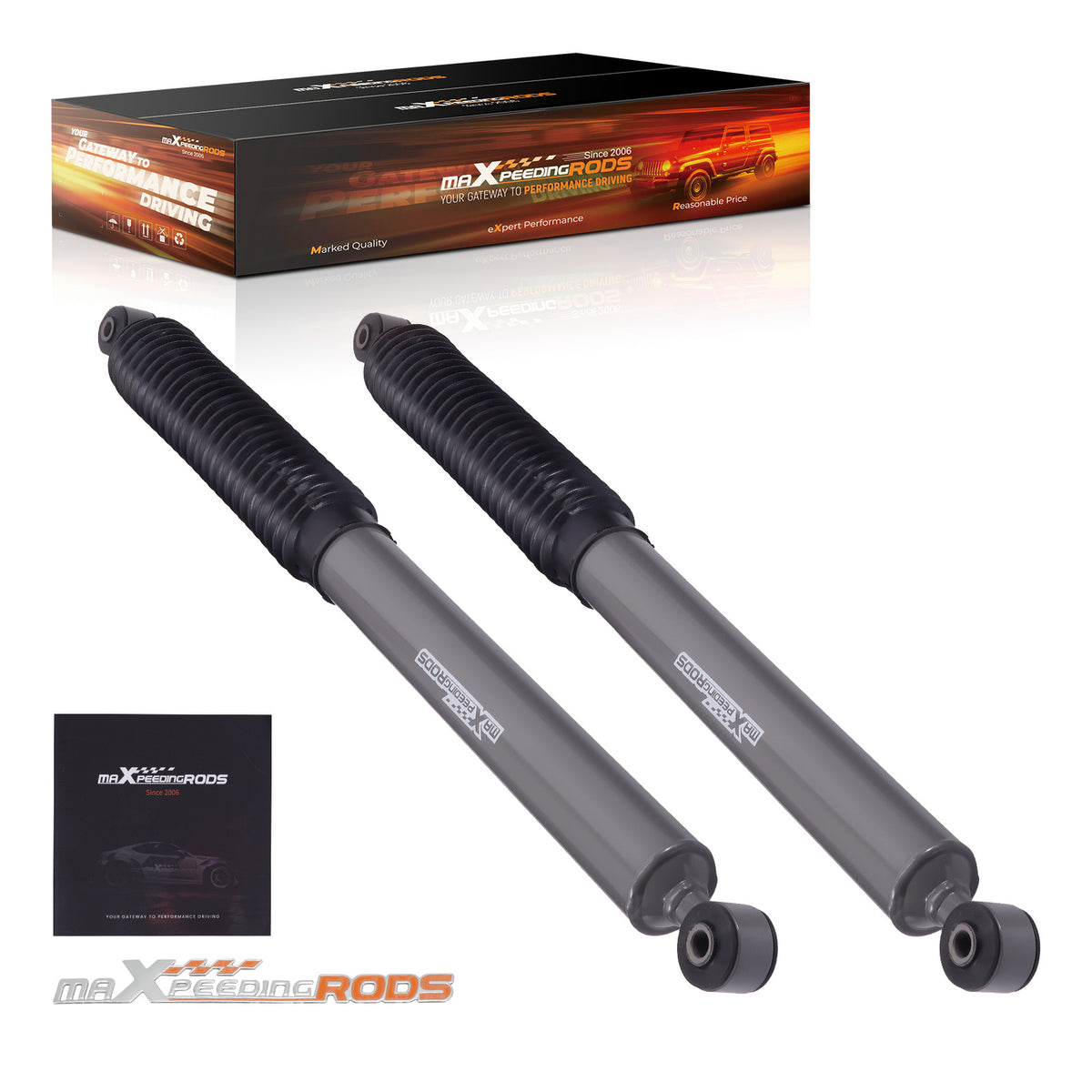Rear Lowering Shocks For 5 Drop (Pair) Compatible For Ford F150F100 2WD 1980-1996