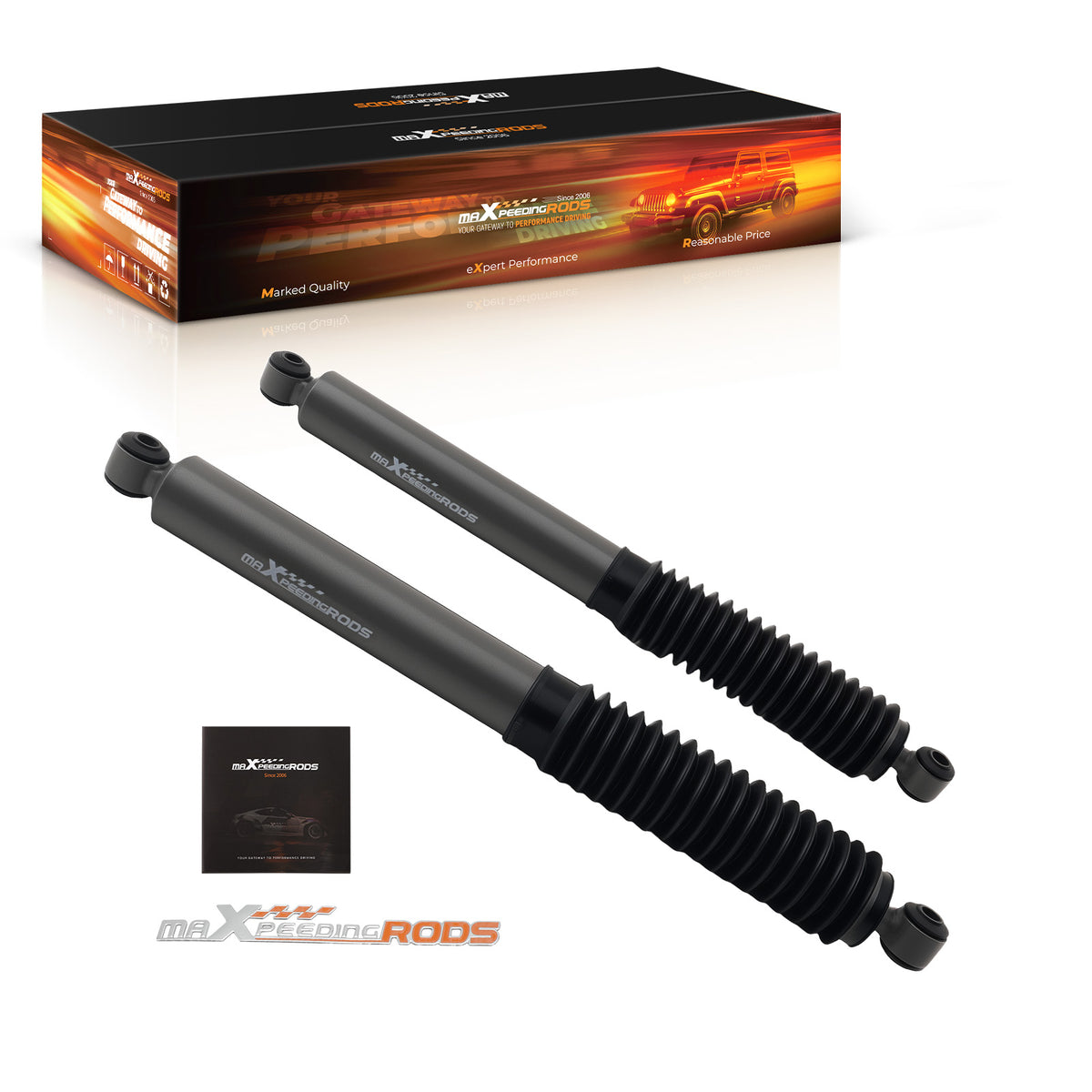 Rear Lift Shock compatible For Chevy Tahoe GMC Yukon/XL 2007-2020  0-2.5 Dust Cover Pair