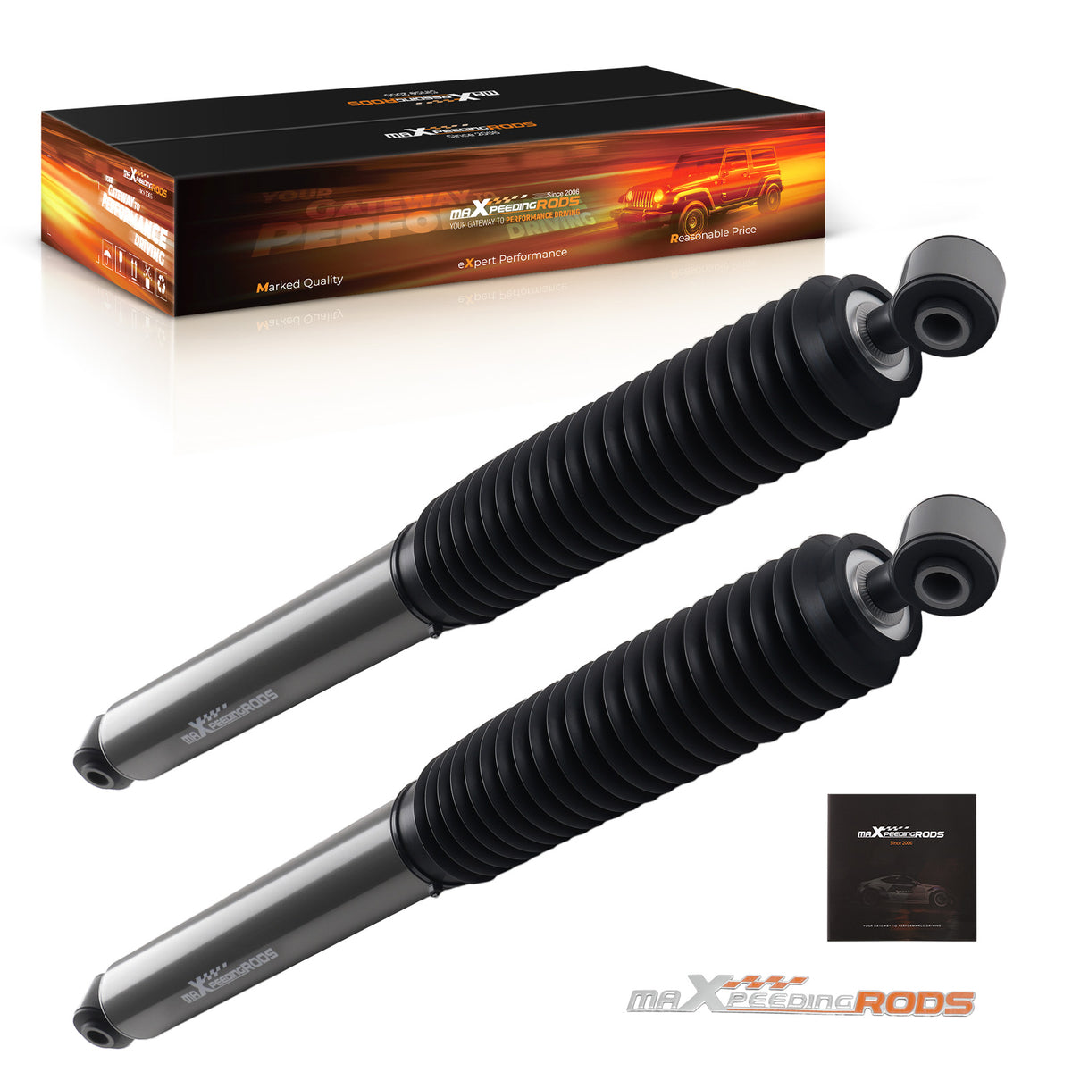 Rear Gas Charged Shock Set compatible For Dodge Ram 1500 1994-2001 2WD/4WD 0-4.5 Lift