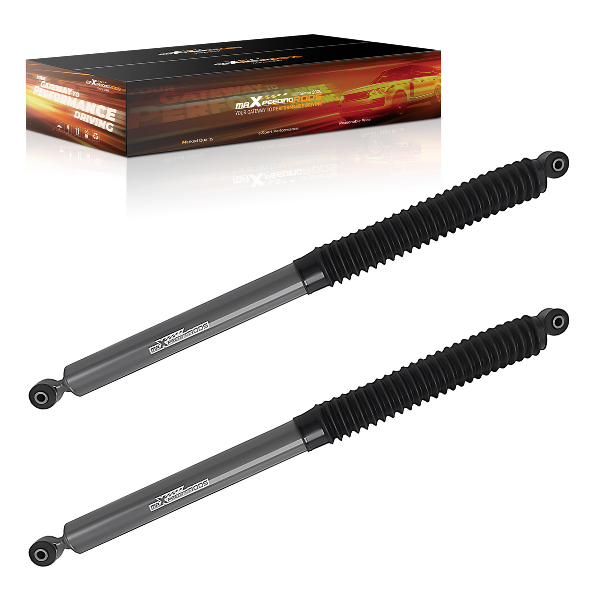 4-7.5 Rear Lift Shock Absorbers compatible For Ford F-150 2WD 4WD 2009-24 Nitrogen Charged