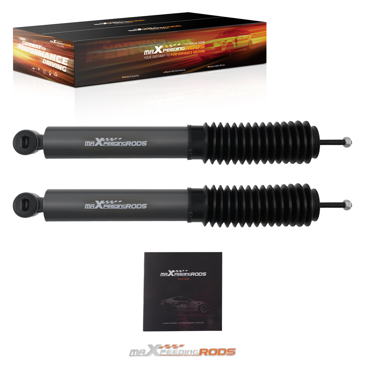 2x Front Lift Shock Absorber compatible For Ford F-150 1997-2003 2WD 3-4.5 Lift