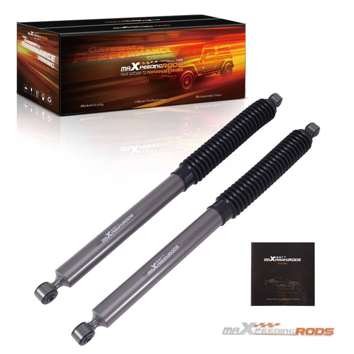 Front 7-8 Lift Shock Absorber compatible For Ford F-250 F-350 1999-2004 4WD Steel