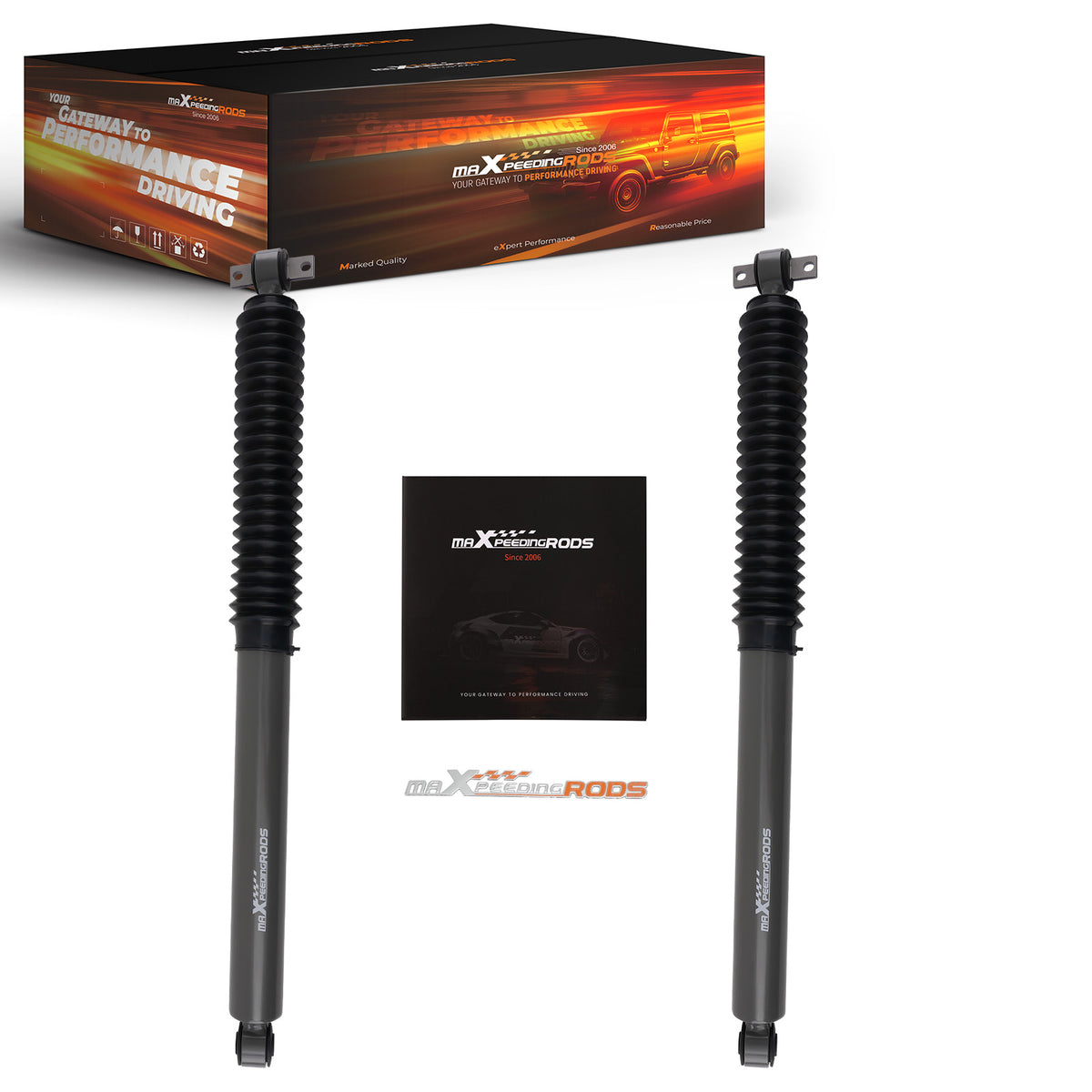 18mm Piston Rod Lift Shock compatible For Ford Excursion 2000-2005 4WD 2WD 0-4 Rear