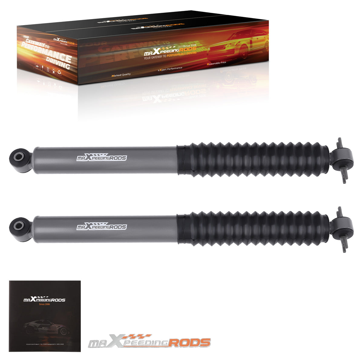 Rear Shock Absorbers compatible For Jeep Wrangler JK 2007-2018 Lifted 0-3"