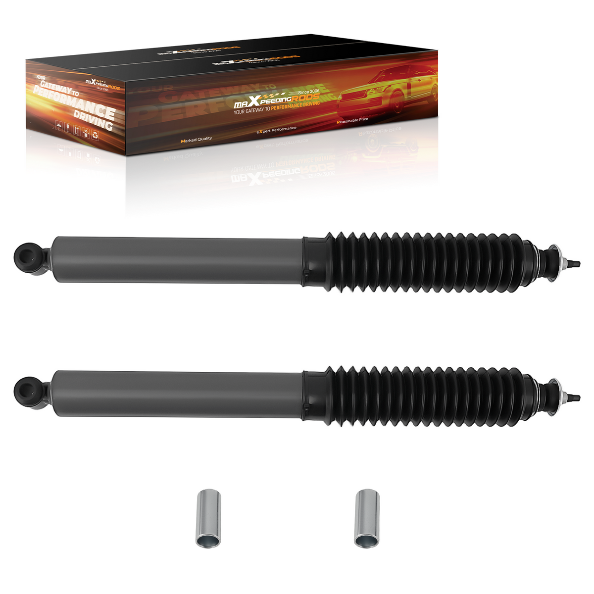 Stock Ride Height Front Shocks compatible For Jeep Wrangler JK 2007-2017 4WD/RWD
