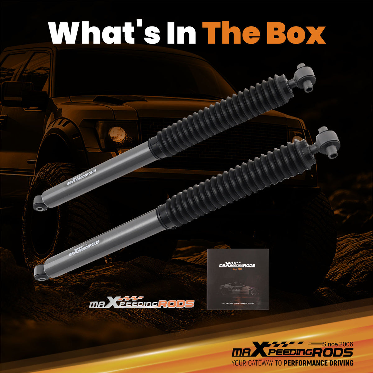 4WD Rear Shock Absorbers compatible For Jeep Wrangler JL 2018-2023 1.5-3.5 Lift