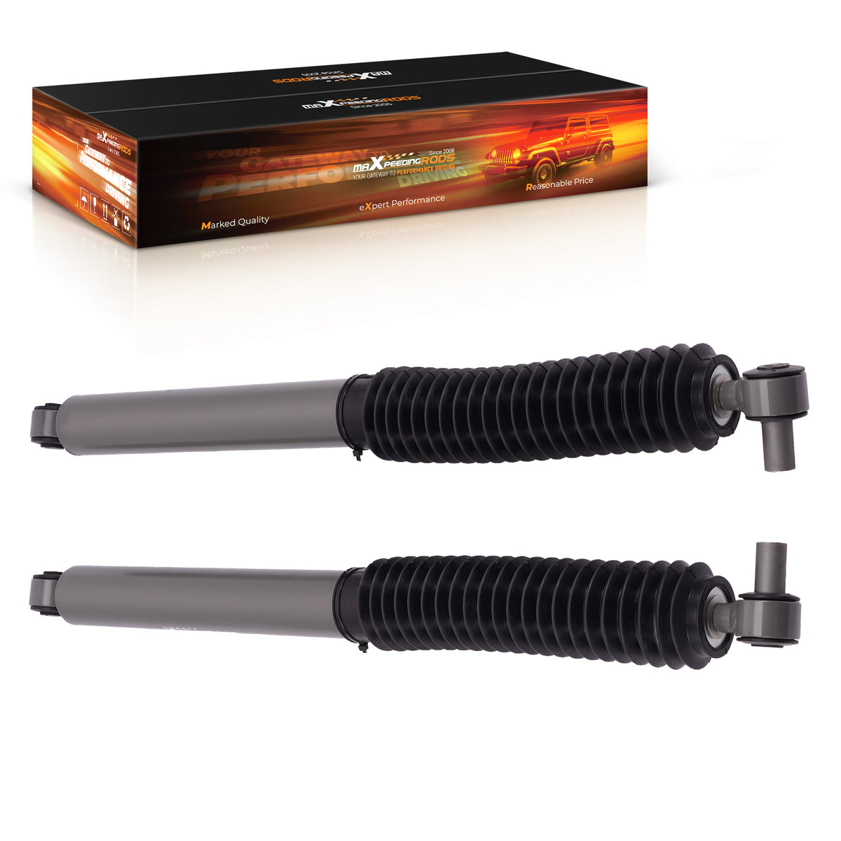 2-3.5 Front Lift Shock compatible For Jeep Wrangler JL 2018-2025 710mm Gas Charged