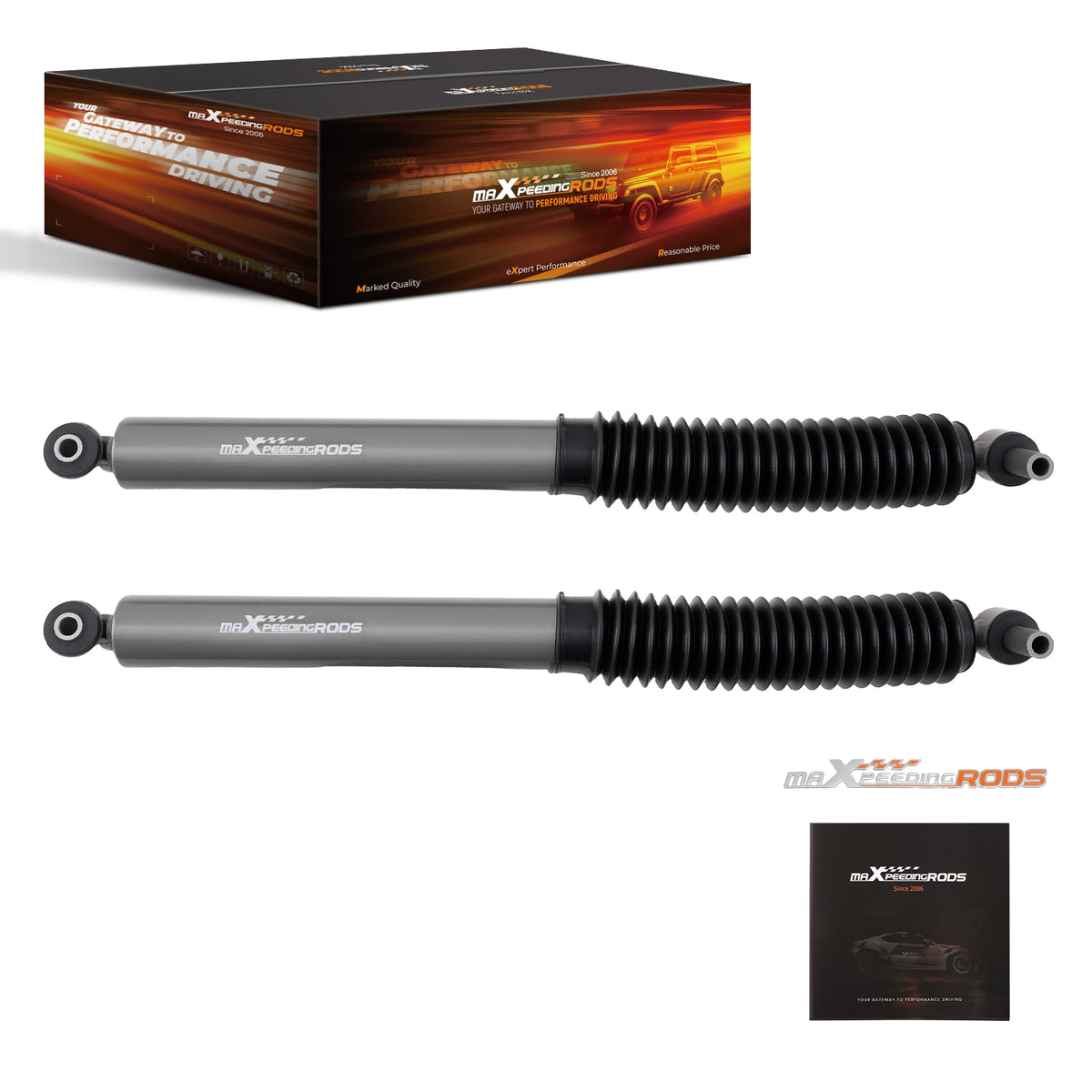 Front Lift Shock Kit compatible For Jeep Gladiator JT 2020-2025 4WD 0-2.5 Carbon