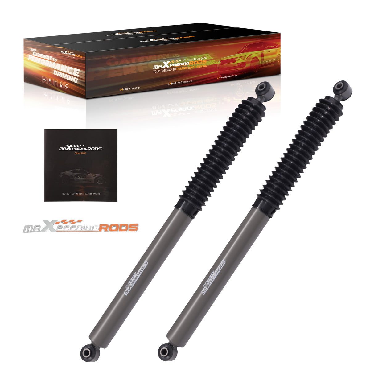 Heavy Duty Rear Lift Shocks compatible For GMC Sierra Denali Silverado 1500 07-25