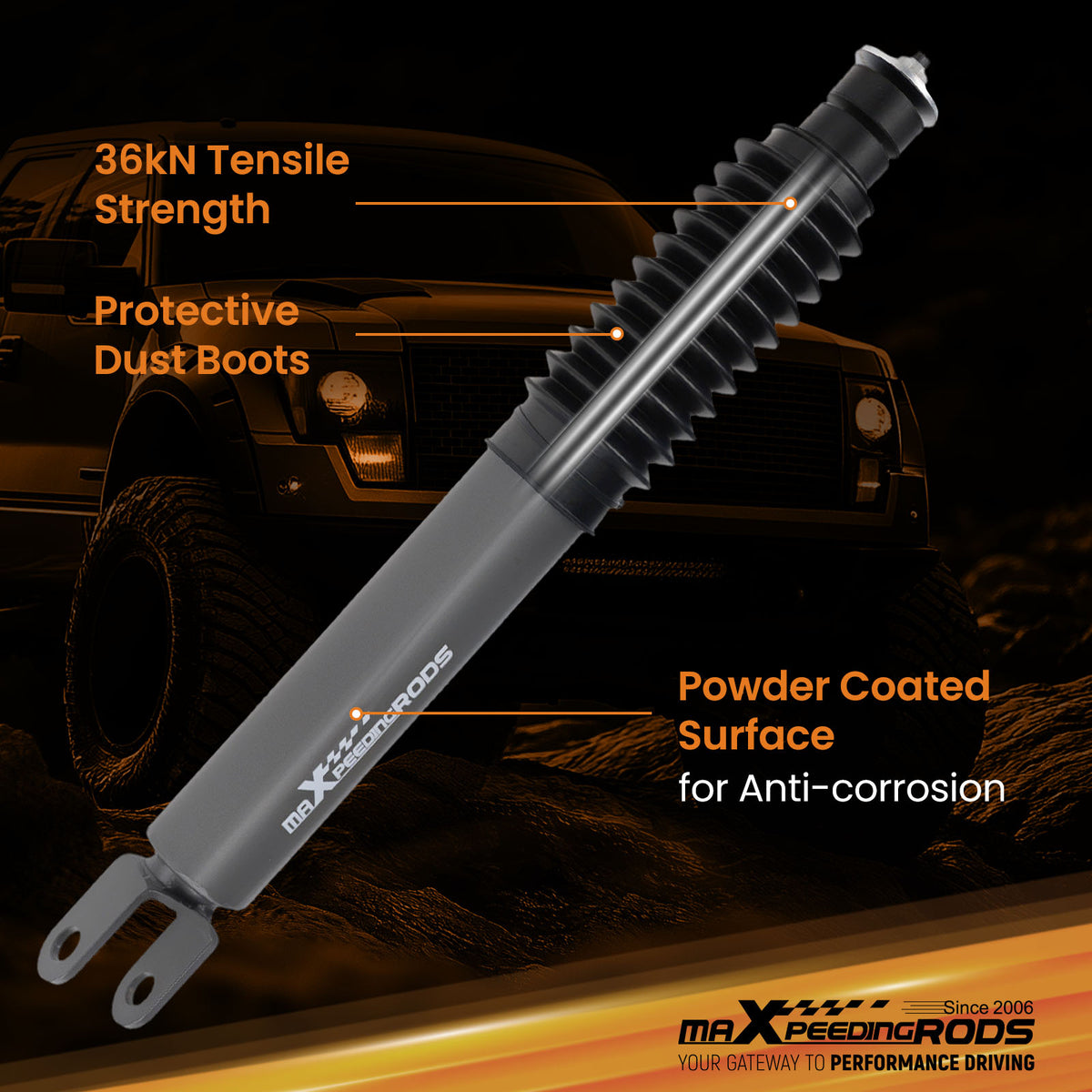 2 Pcs Front Shocks compatible For Chevy Silverado GMC Sierra 1500 4WD 1999-2006