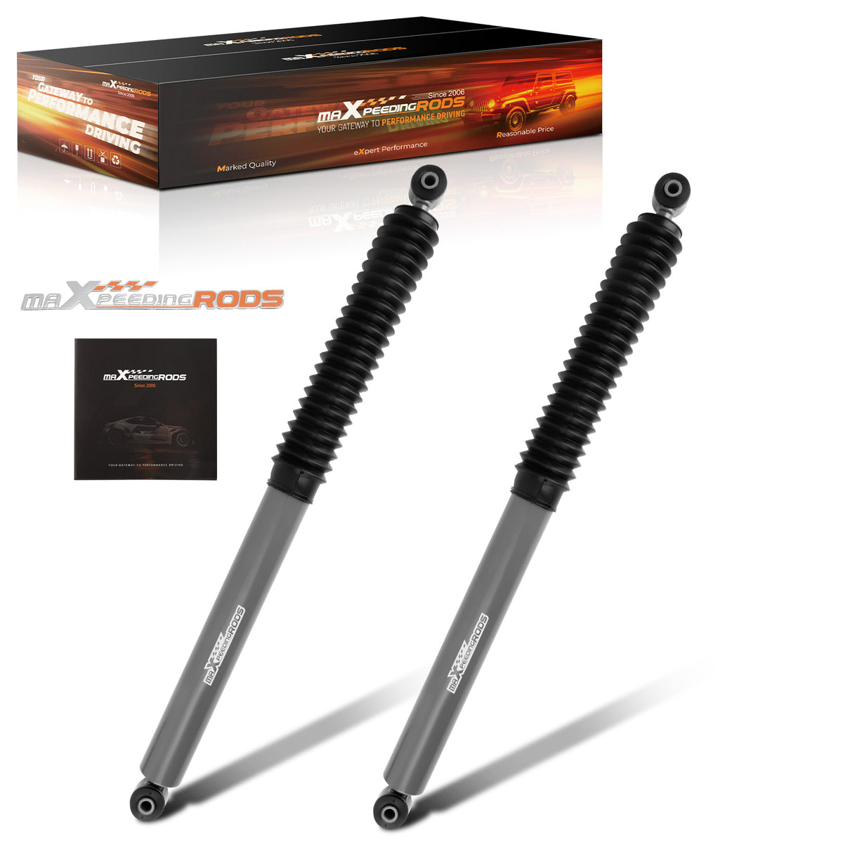 2.5-6 inch Rear Shock Absorbers compatible For Chevy Silverado GMC Sierra 1500 1999-2006