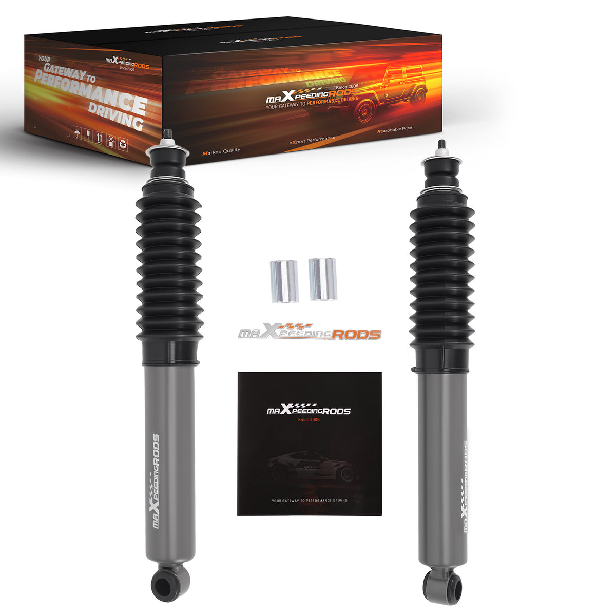 Front Lift Shock compatible For Ford Ranger 1983-1997 1.5-2 Lift 490mm Extended 4WD