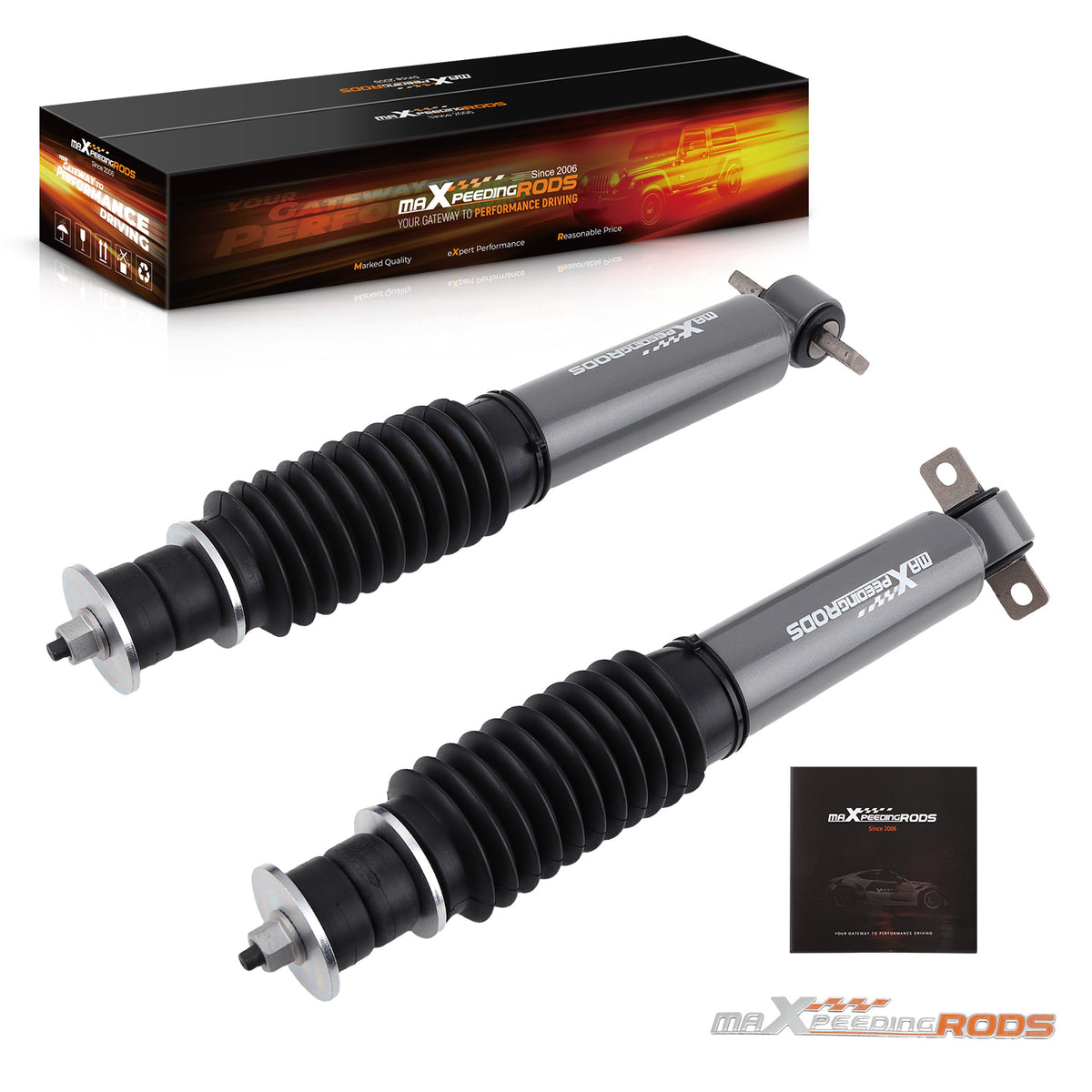 Front Shock Absorbers compatible For Dodge Ram 1500 2WD 2009-2018 0"-2" Lift Kit
