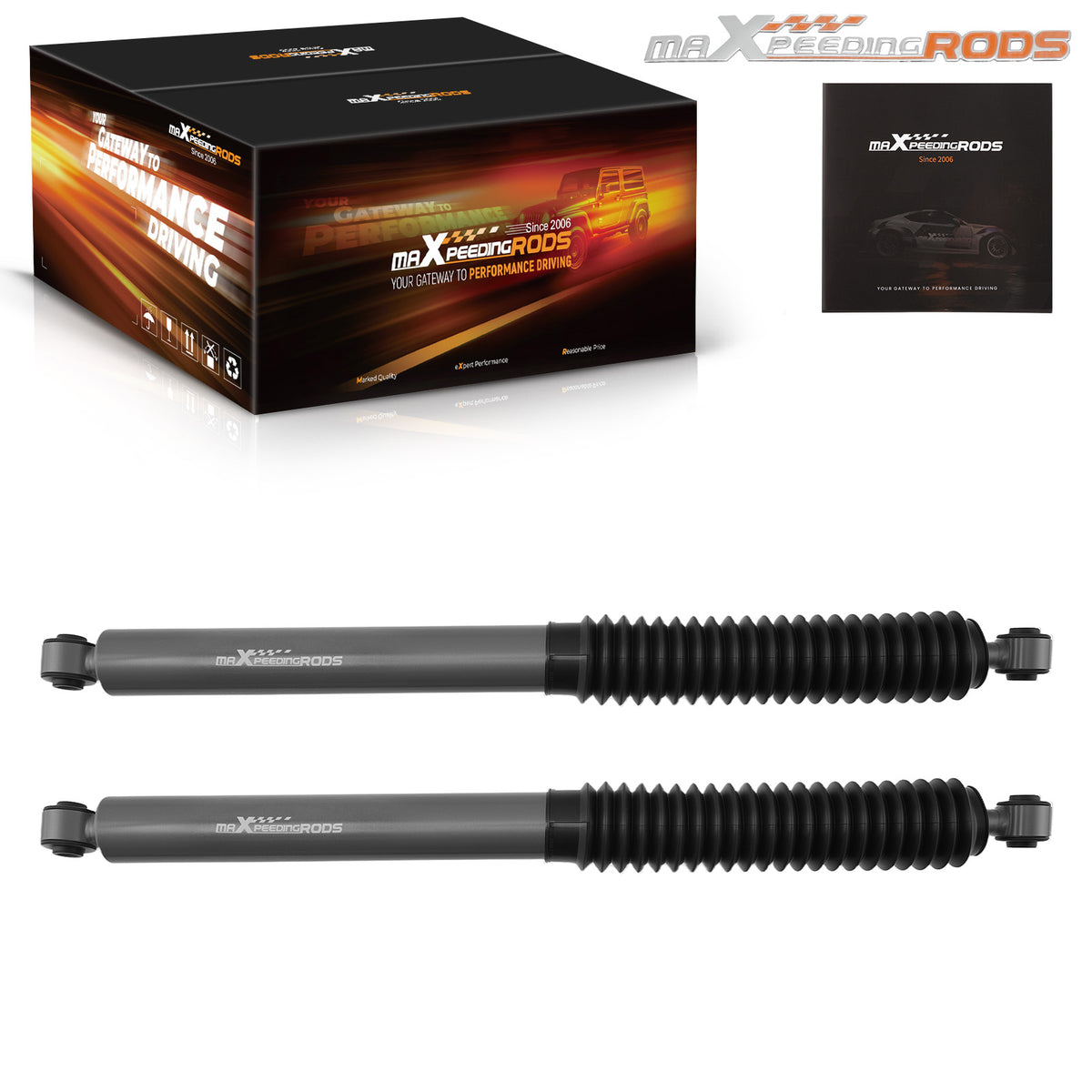 2Pack Rear Shock compatible For Ram 2500 2003-2013 2WD 4WD 3.5-6 Lift Kit Nitrogen