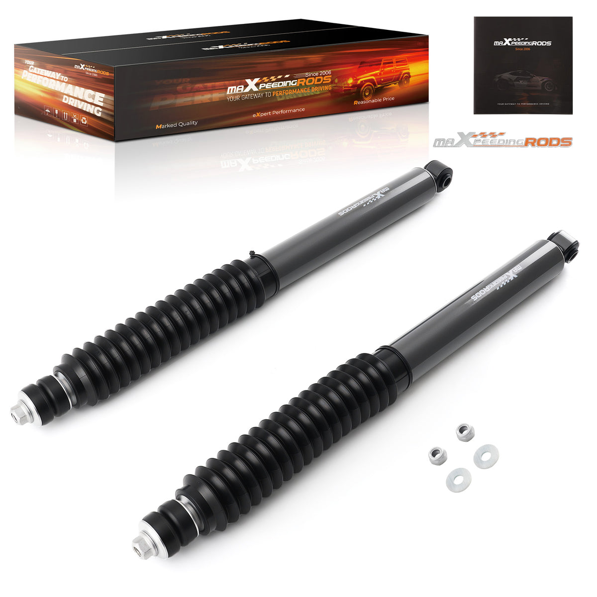 2x Front Lifted Shock Absorber compatible For Dodge Ram 2500 1994-2002 4WD 1.5-3