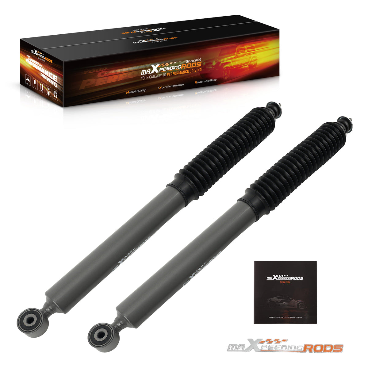 Rear Shock Absorbers compatible For Toyota Tacoma 2005-23 Fit 2.5-5.5 Lift