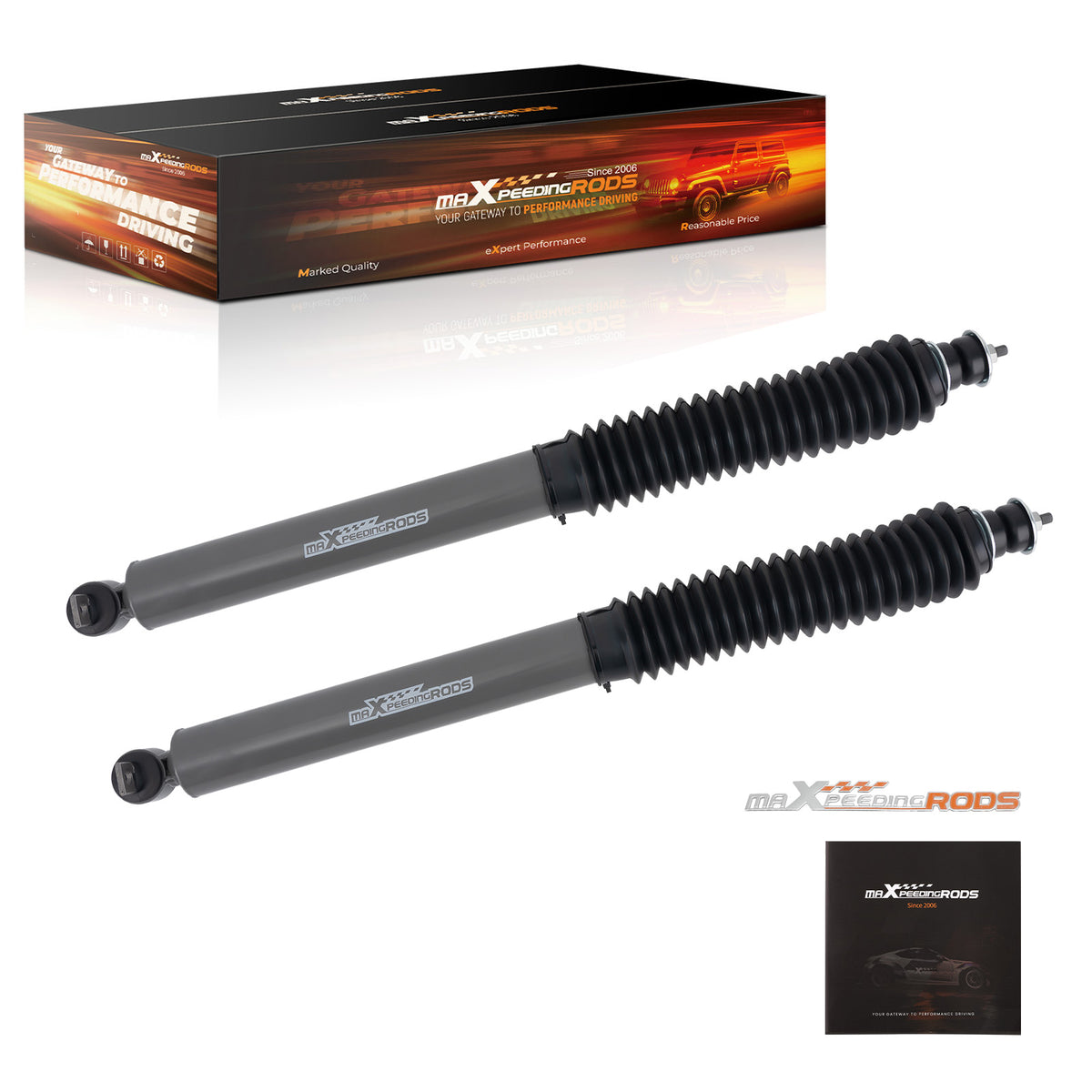 5-6.5" Lift G1 Front Shock Absorbers compatible For Jeep Wrangler  1997-2006 Steel