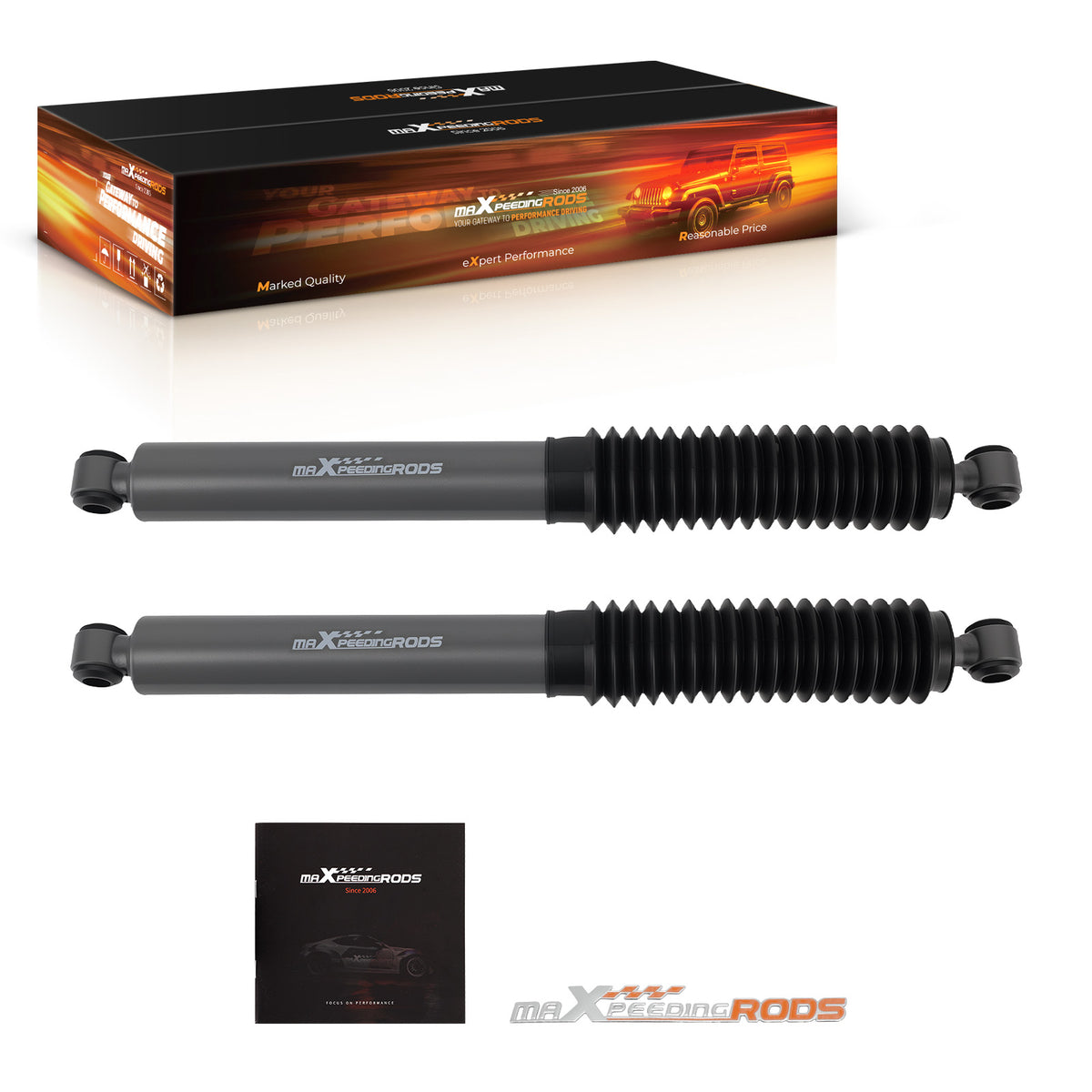 0-5.5 Heavy Duty Nitrogen Charged Shocks compatible For Toyota Tacoma 95-04 Rear Lift Kit