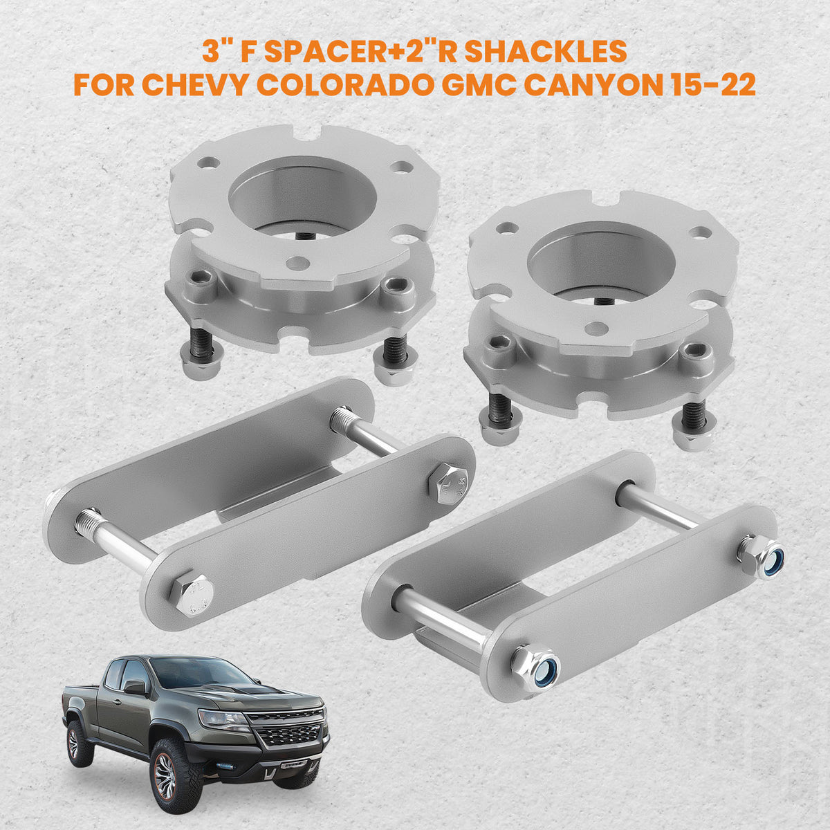 Lift Leveling Kit 3 Front 2 Rear compatible For Chevrolet Colorado 2015-2018