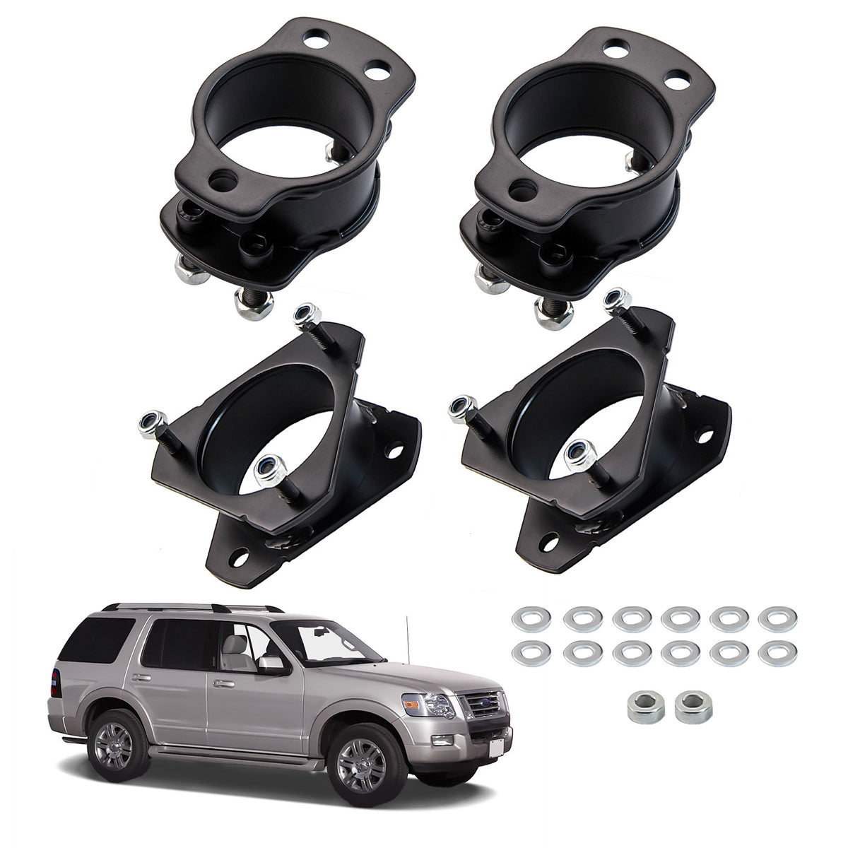 Compatible For Ford Explorer 2WD 4WD Carbon Steel 2006-2010 Full 2 Suspension Lift Kit