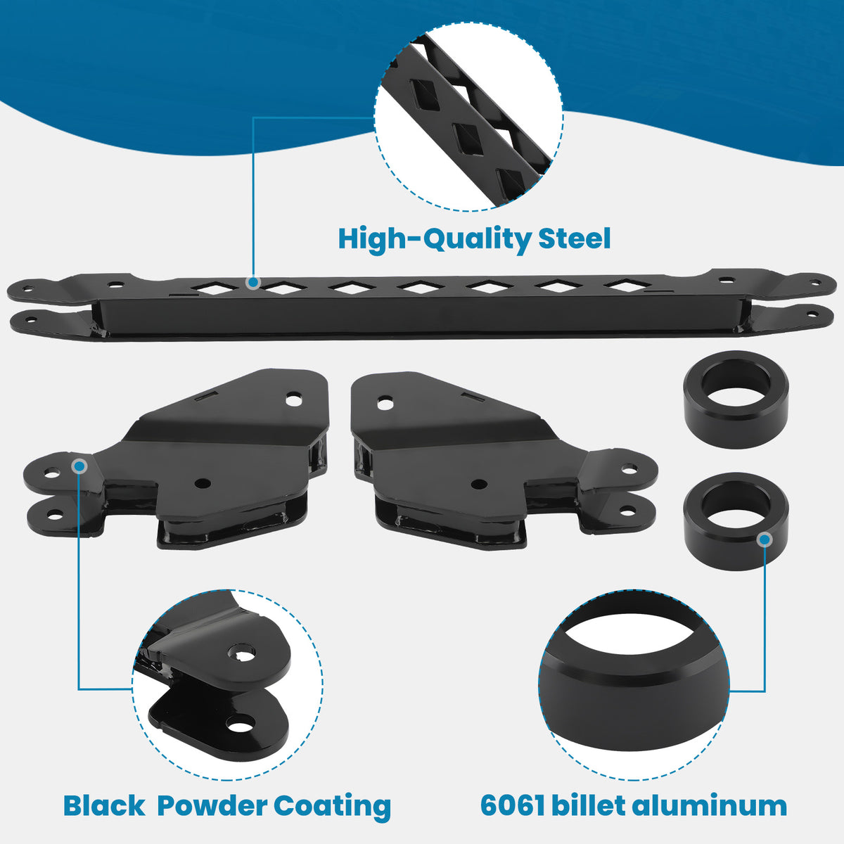 Heavy Duty 3 Rise Full Lift Kit compatible For Honda Pioneer 1000/1000-5 compatible For Deluxe 2016-2023