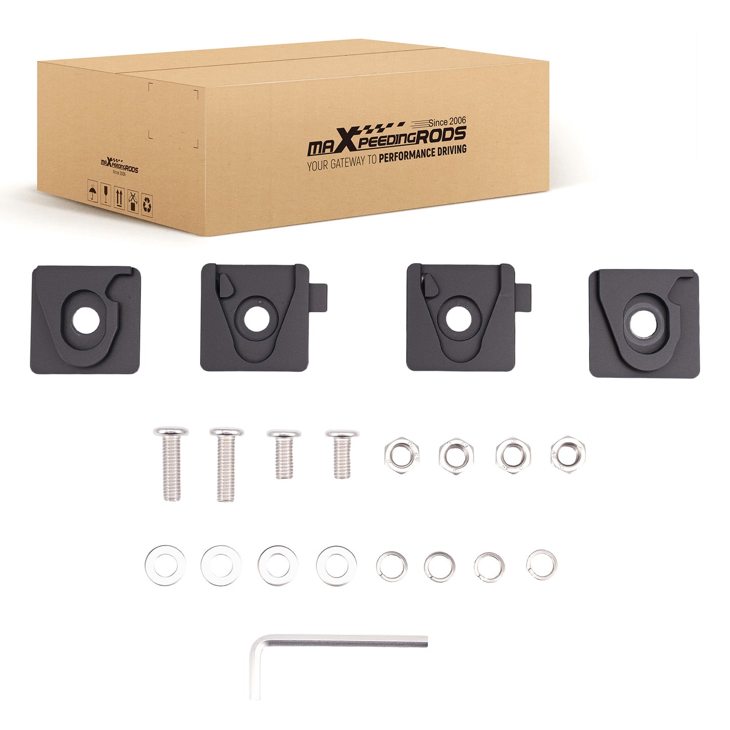 Universal Hood Brackets Quick Release For Trucks SUV Jeeps Ditch Light Mount M8