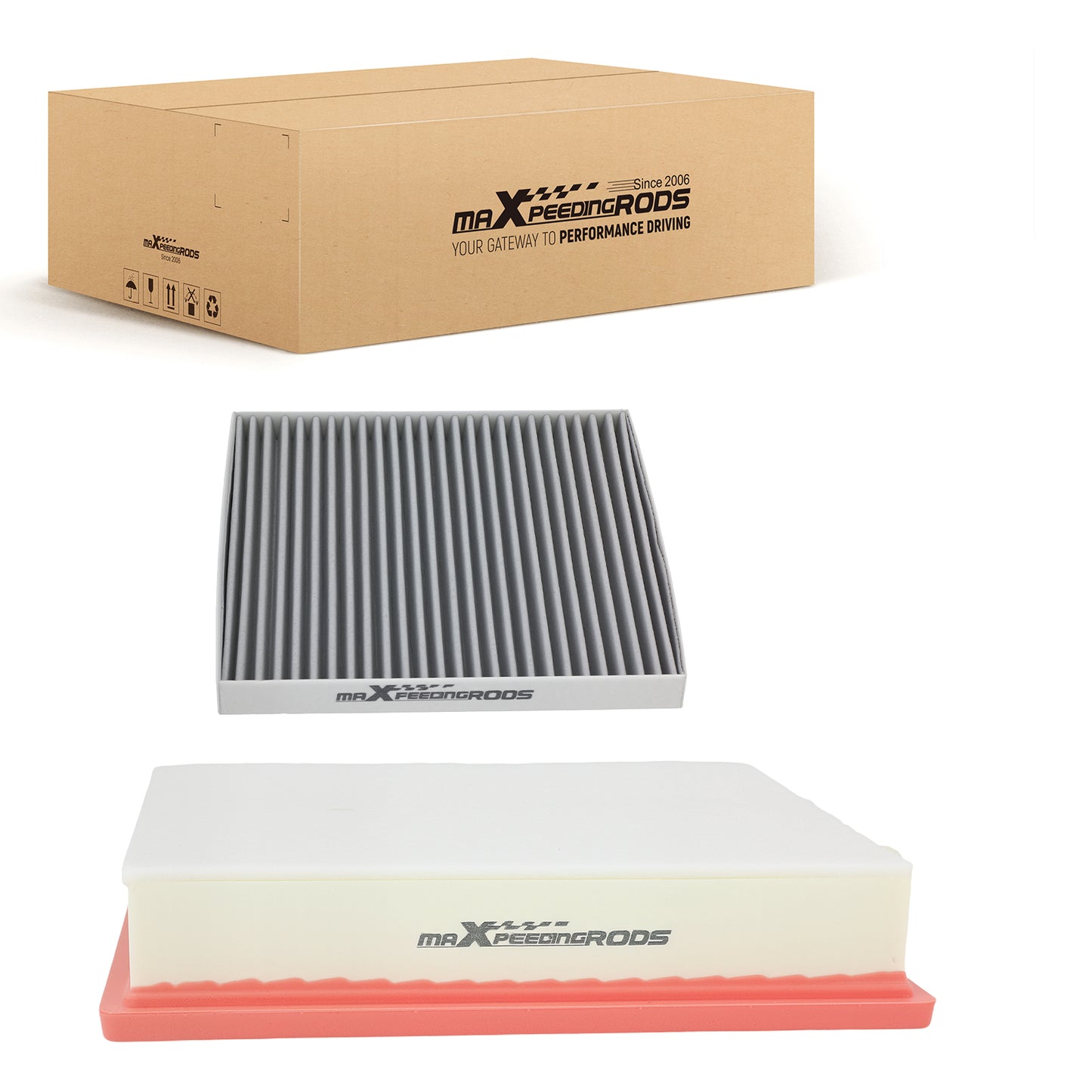 Air Filter Bundle Kit compatible for Toyota Tacoma 3.5L V6 16-23 CF10374 17801-0P100