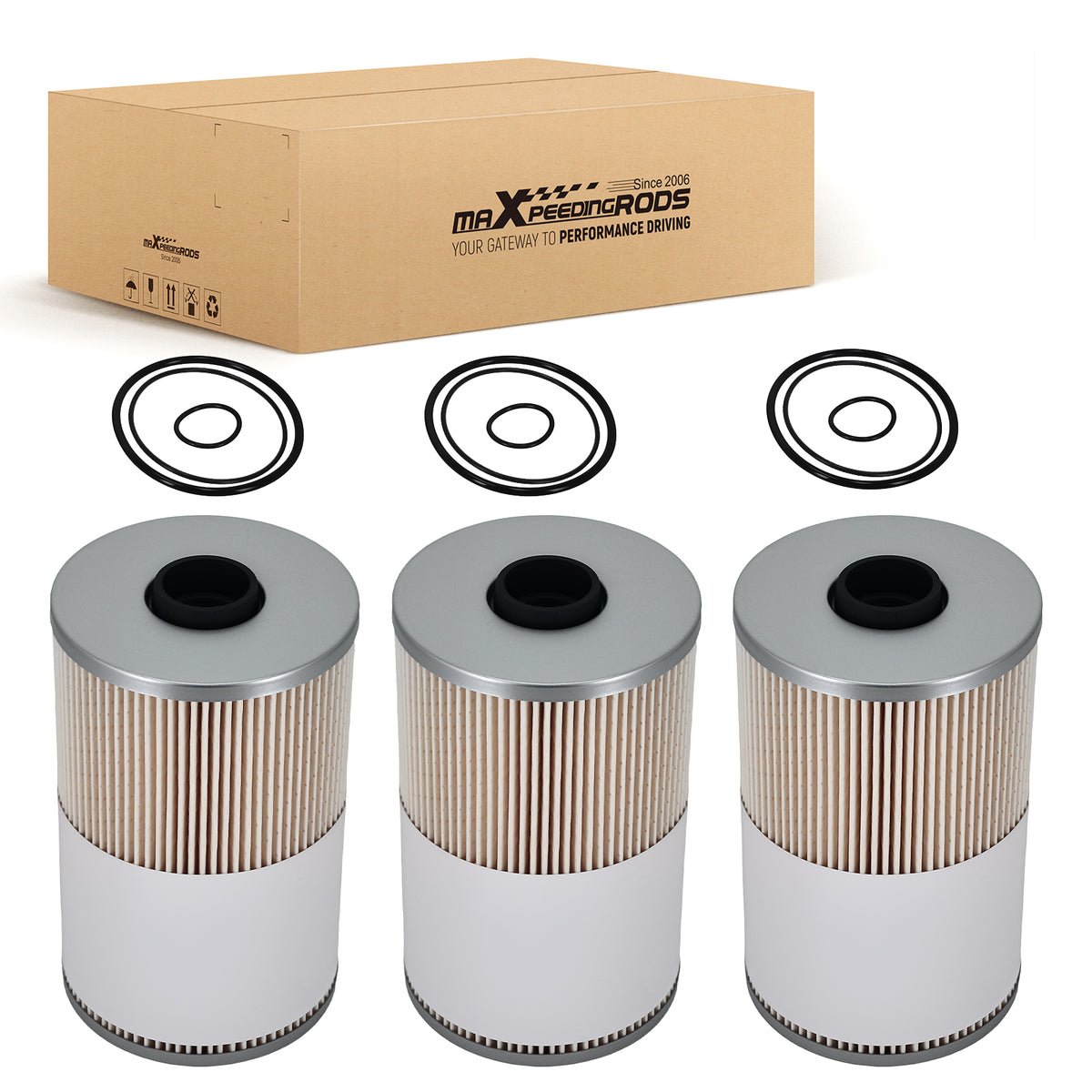3 Pack Fuel Water Separator compatible For Kenworth Peterbilt Mack Volvo 2010-2022 FS19765
