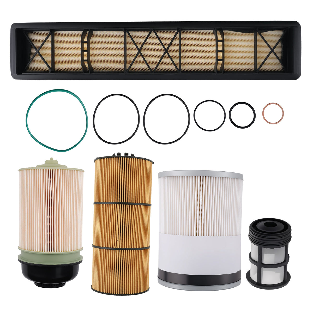 4-Filter Kit compatible For Freightliner Cascadia DD13 DD15 DD16 FS19915 P551005