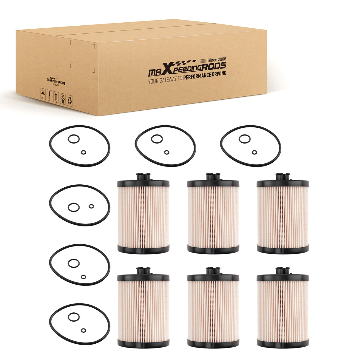 6Pack Fuel Filter compatible For International Harvester DT466E FS19947 CS10648 33994