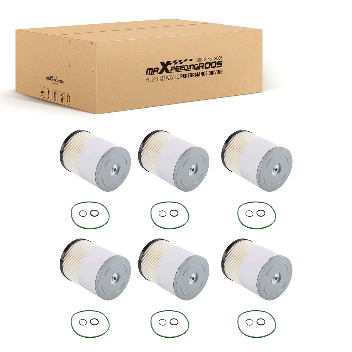 Fuel Filter compatible For Freightliner 114SD 12.8L DD13 Diesel 2013-2020  PF46145 6 Pack