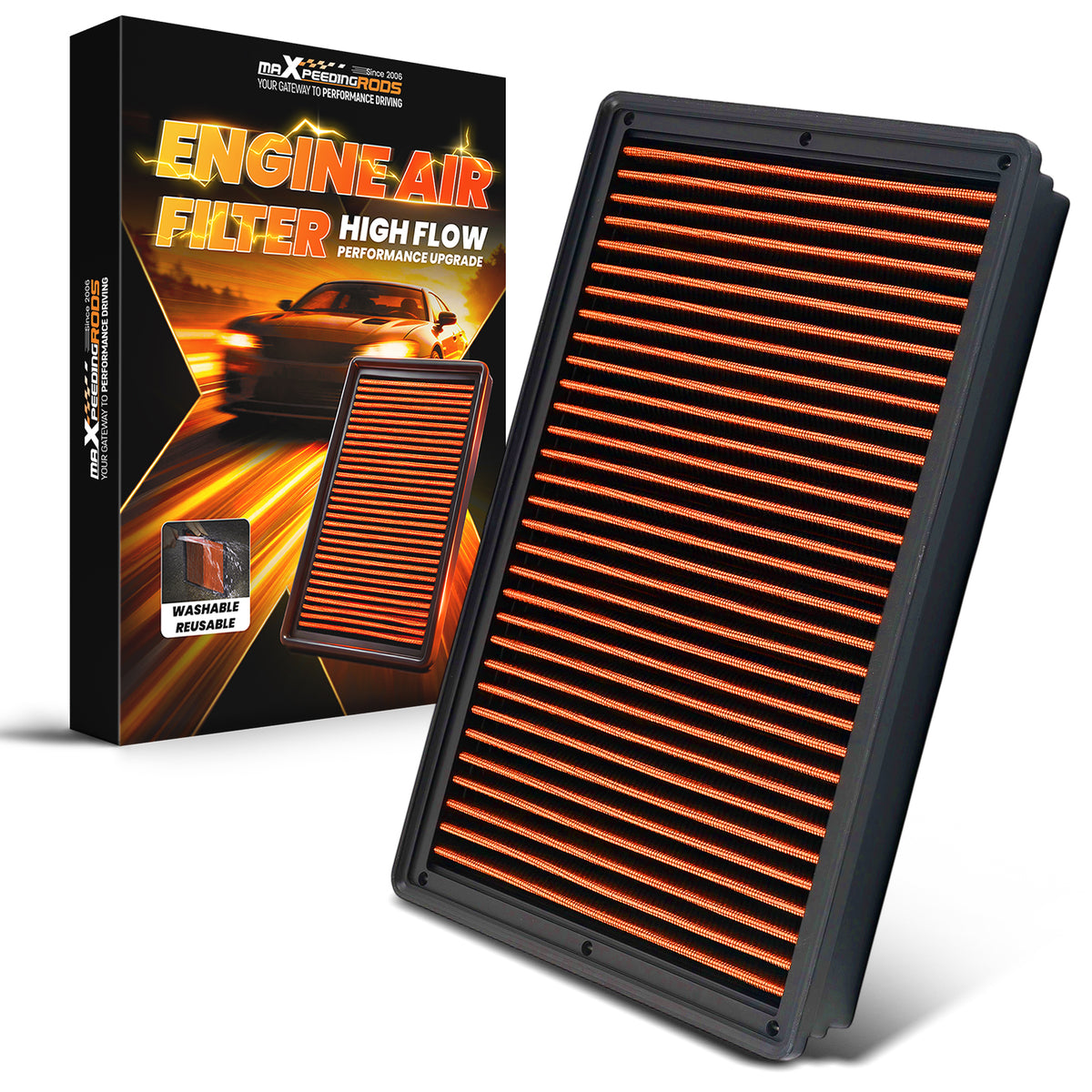 Air Filter compatible For Dodge Ram 1500 2500 3500 2002-2010 68319604AA Reusable