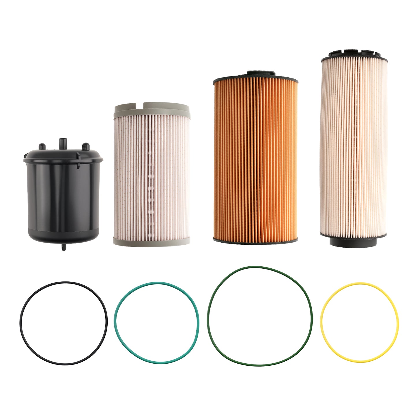4PC Filter Kit For MX13 Engine Oil Fuel 1922496 2277129 K37-1029 2234788PE