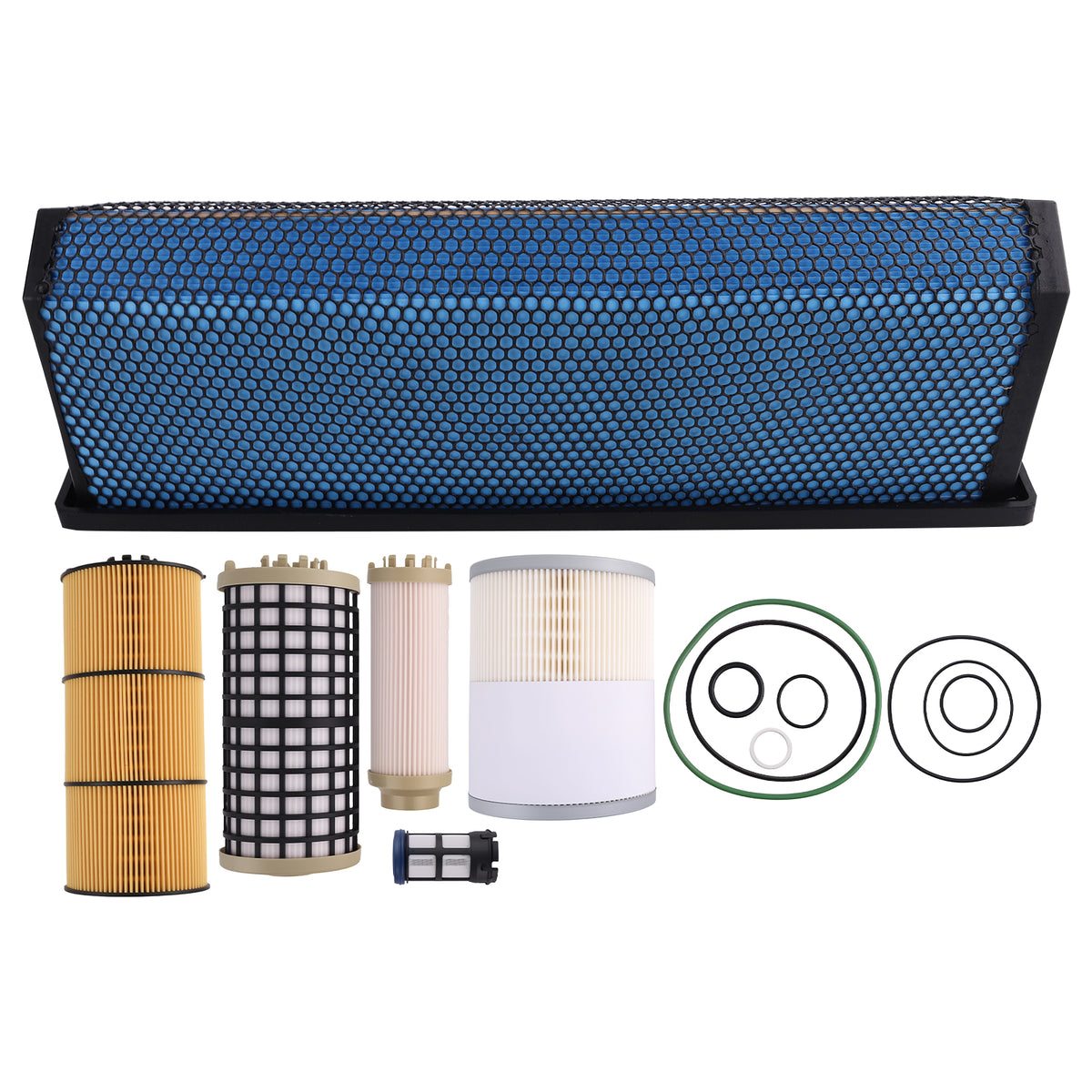 4x Filter Kit Set compatible For Freightliner DD13 DD15 DD16 Engine P551005 P551011 AF27879