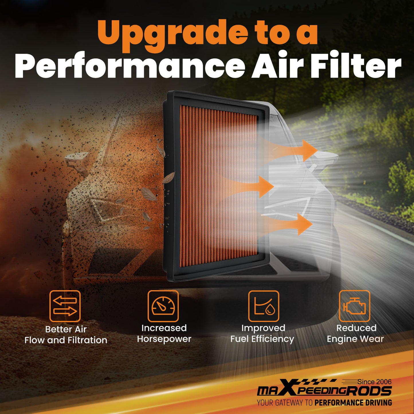 Air Intake Element compatible For Jeep Grand Cherokee WK 3.6L 21-2022 4861756AA