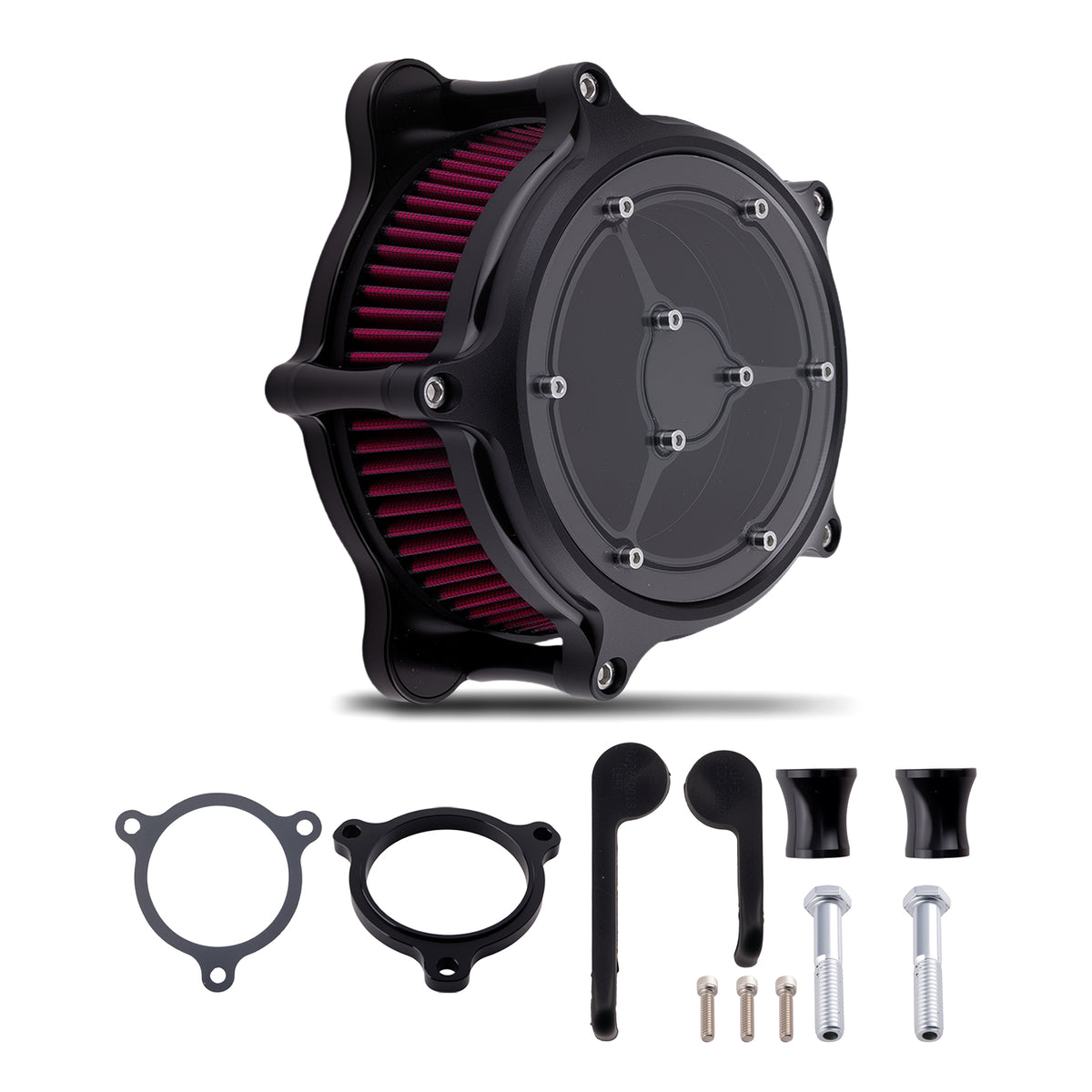 Red Air Cleaner Filter Aluminum compatible For Harley Touring 2017-up Softail 2018