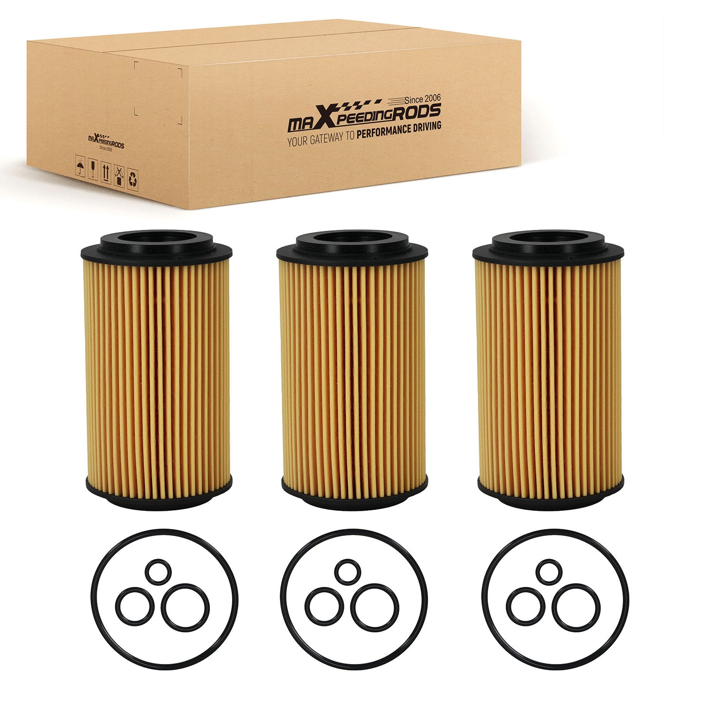 Engine Oil Filter 3PCS compatible for Mercedes-Benz G-Class W463 1999-2018 HU718/5X 72204WS