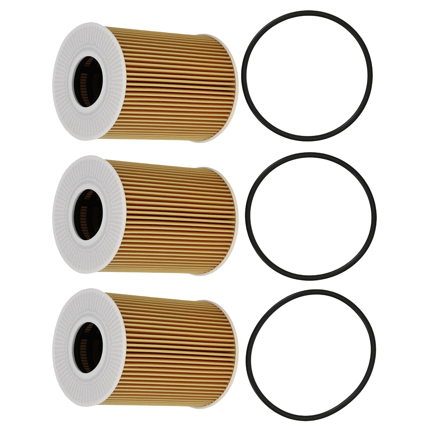 3x New Engine Oil Filter compatible for Porsche 911 Cayenne V6 V8 HU9001X 94810722200
