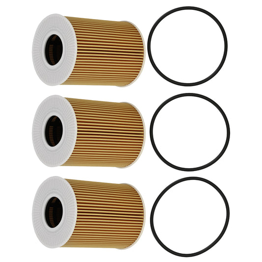 3x New Engine Oil Filter compatible for Porsche 911 Cayenne V6 V8 HU9001X 94810722200