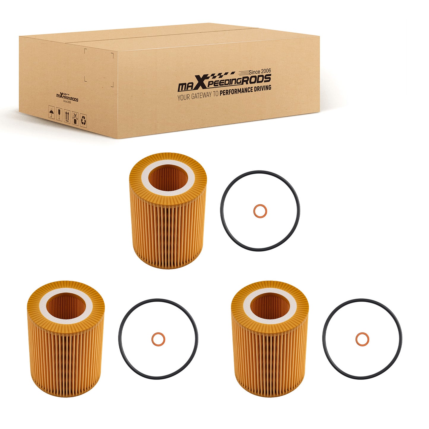 3X New Oil Filter HU925/4y compatible for Volvo S60 S80 XC60 XC70 XC90 V70Land compatible for Rover LR2