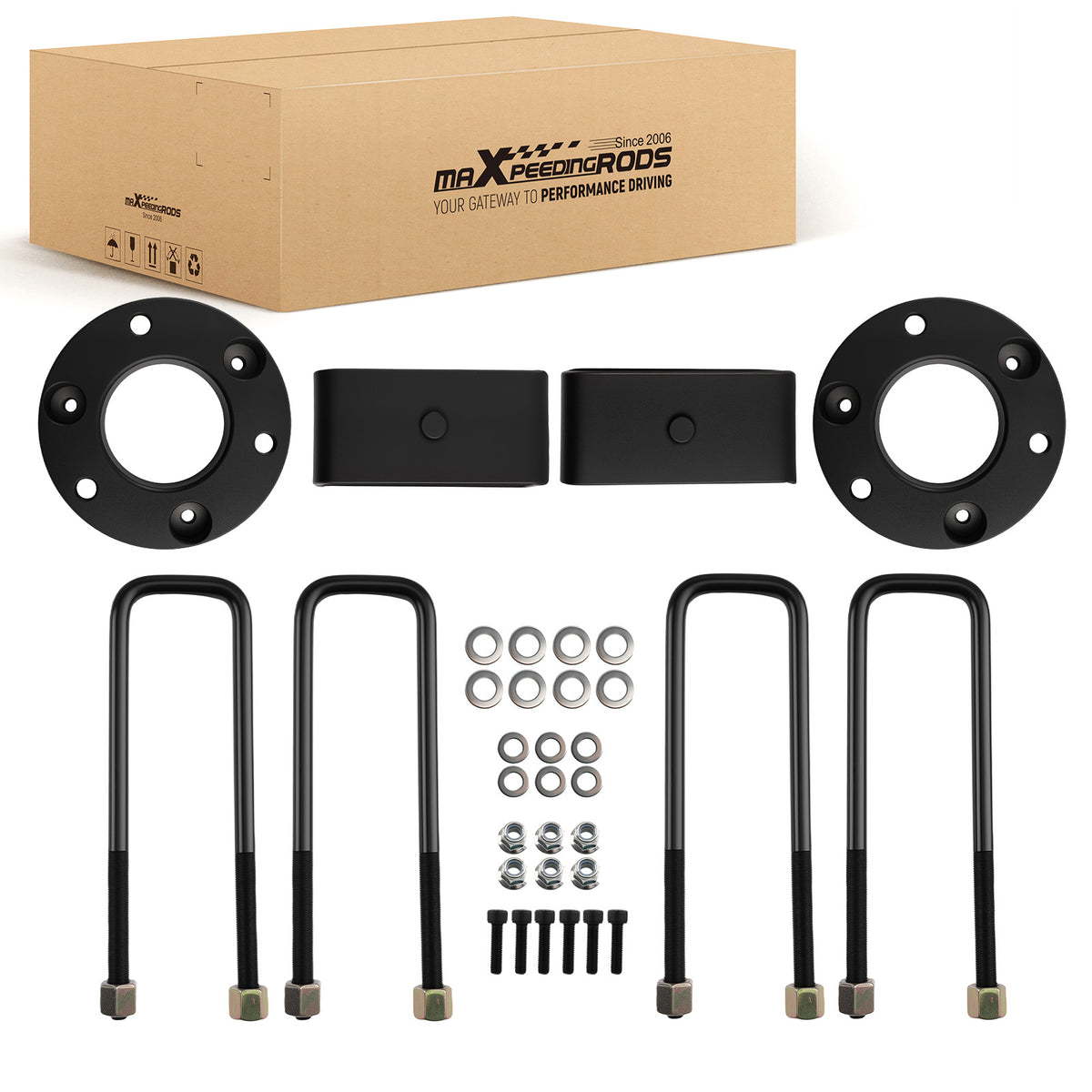 2.5 2 Aluminum Lift Kit compatible For Chevy Silverado Sierra 1500 compatible For GMC 07-18 CNC