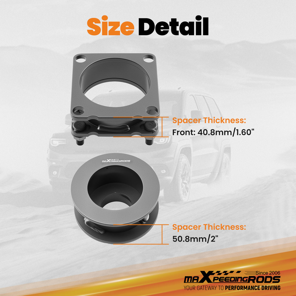 2 F+R Suspension Lift Spacer Kit compatible For Ford Explorer 2011-2019 2WD 4WD Steel