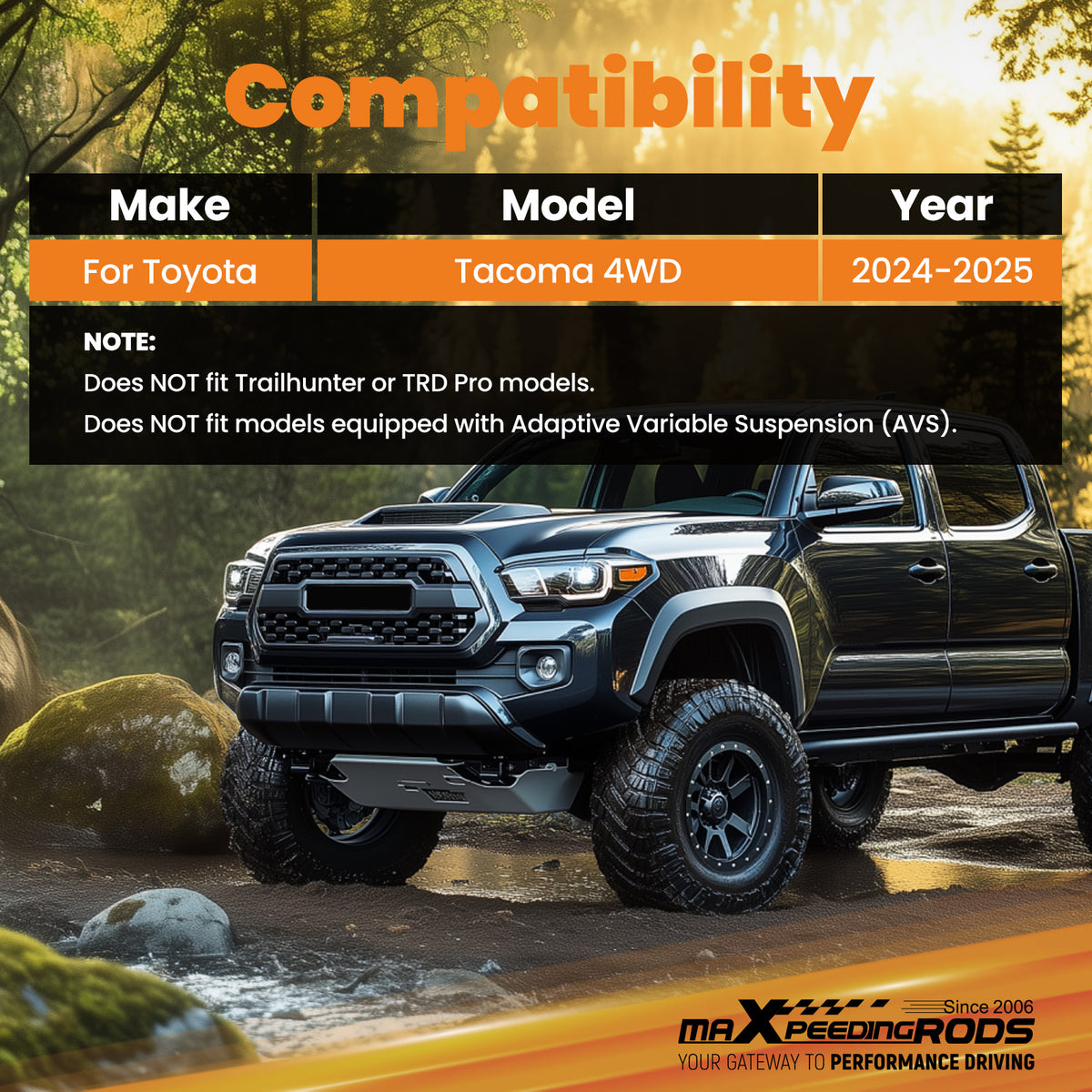 1.5 inch Leveling Kit Compatible For Toyota Tacoma 4wd 2024-2025 lift strut spacers