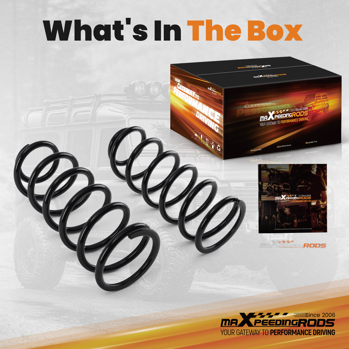 Rear Coil Springs Leveling Kit 2.5 inch Lift compatible For Toyota 4Runner 03-24