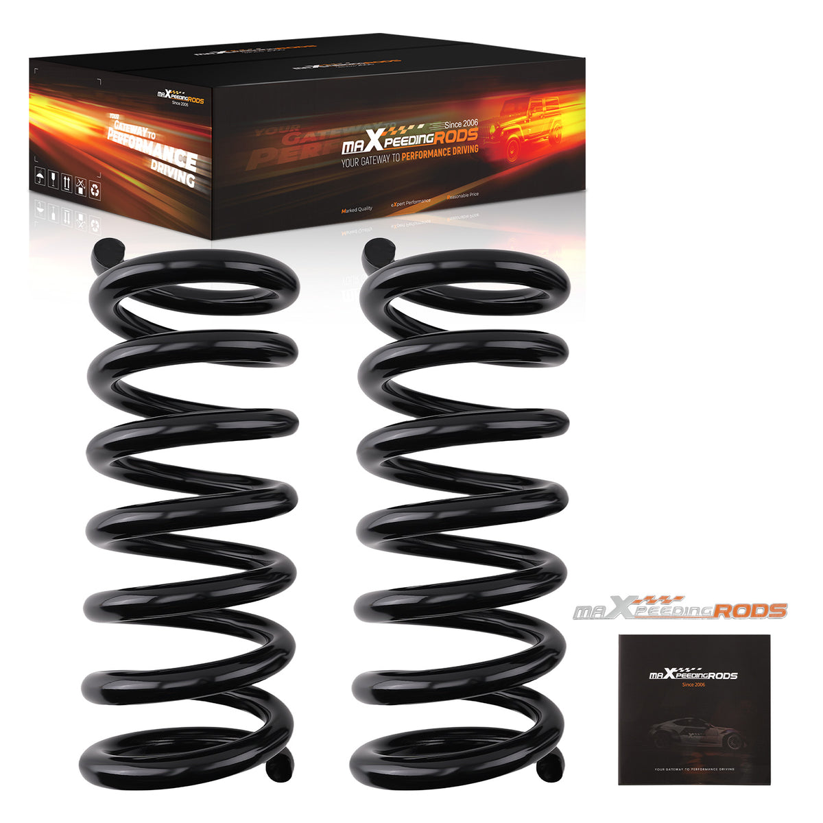 Front 2 Inch Lift Coil Spring compatible For Ford F-150 /Compatible For Lightning 1997-2003 2WD