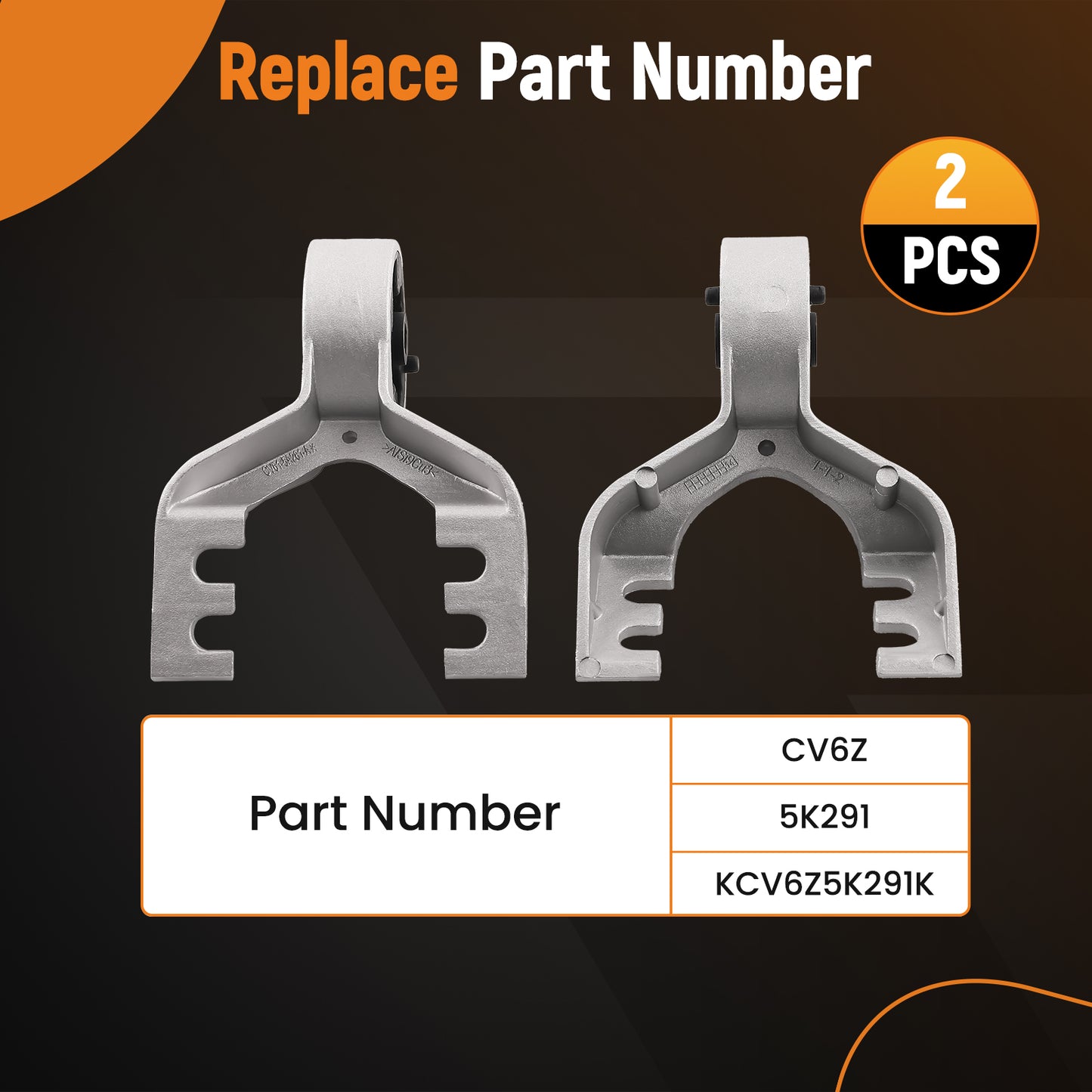 Muffler Exhaust Pipe Hanger Bracket 2x Kit compatible for Ford Escape 2013-2019 CV6Z5K291K