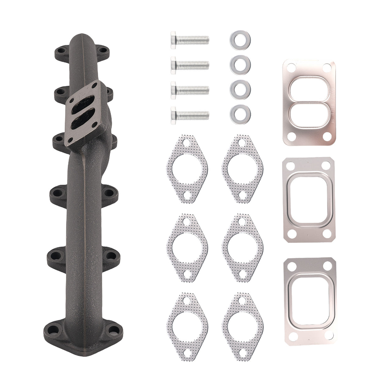 Cast Iron Exhaust Manifold kit compatible For Dodge Ram 2500 3500 L6 5.9L 1999-2002