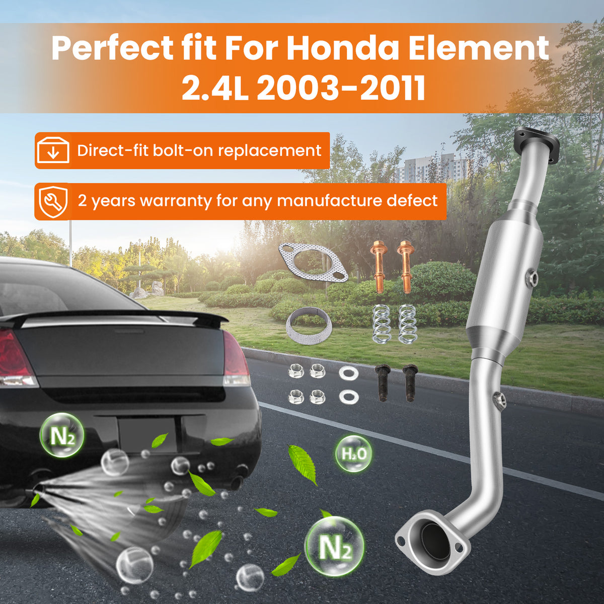 Catalytic Converter compatible For Honda Element EX SC Sport Utility 4-Door 2.4L 2003-2011