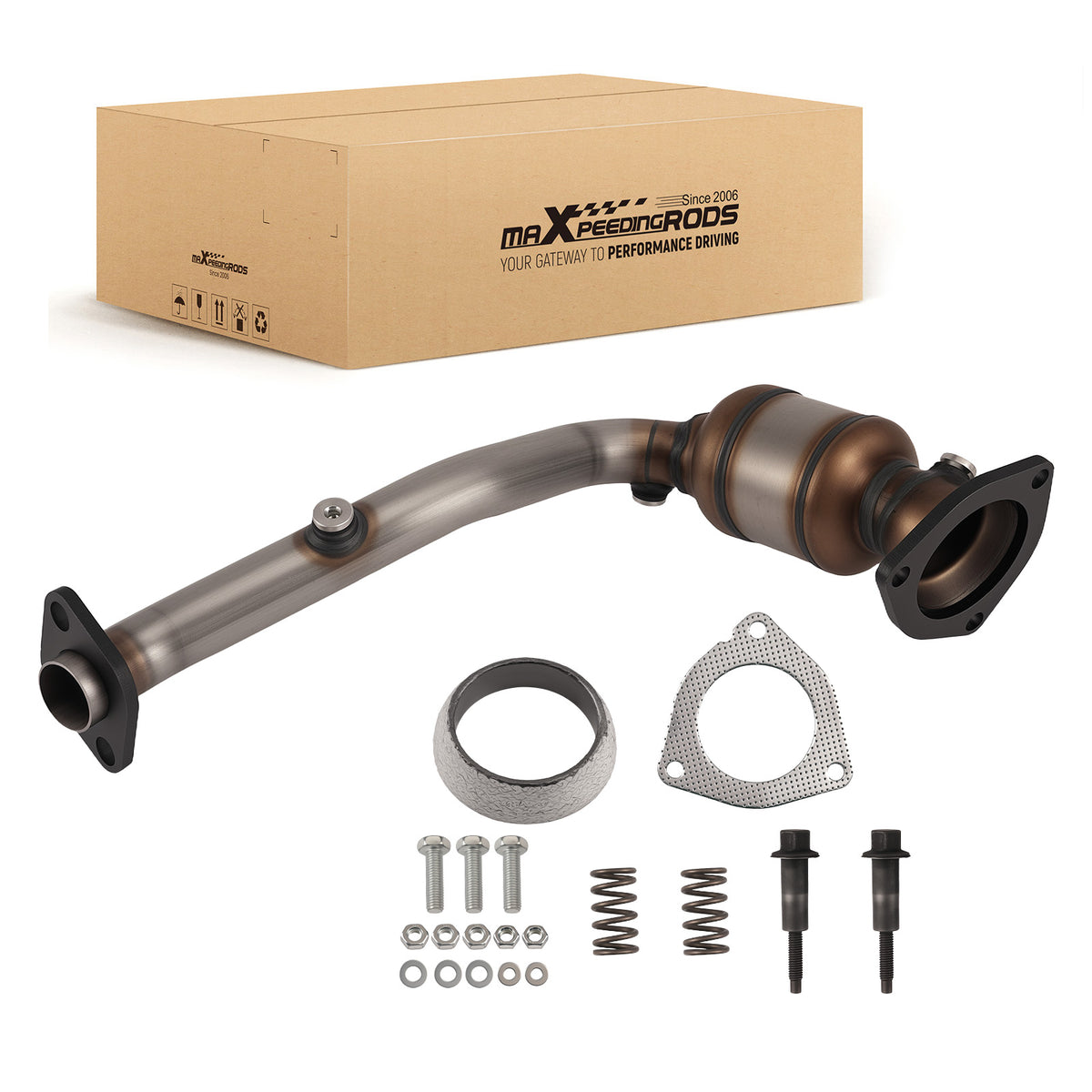 Front Catalytic Converter Kit compatible For Suzuki SX4 2007 2008 2009 L4 2.0L EPA